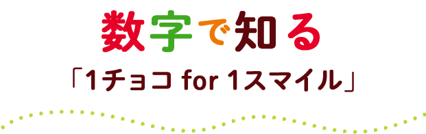 数字で知る「1チョコ for 1スマイル」