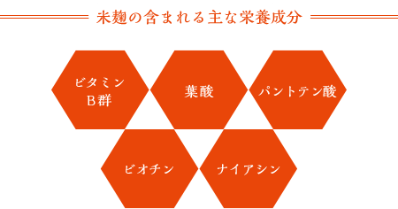 米麹の含まれる主な栄養成分