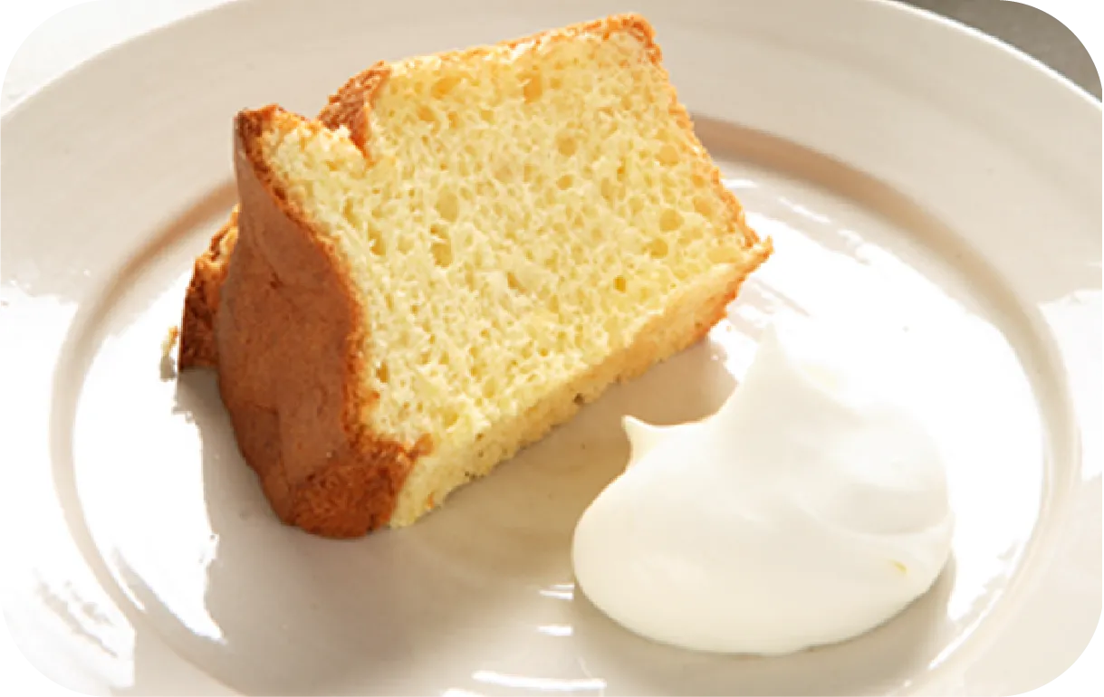 甘酒シフォンケーキ写真