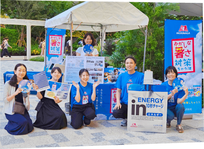 「BLUE FRONT SHIBAURA」にて「ｉｎゼリー」をお配りしました。