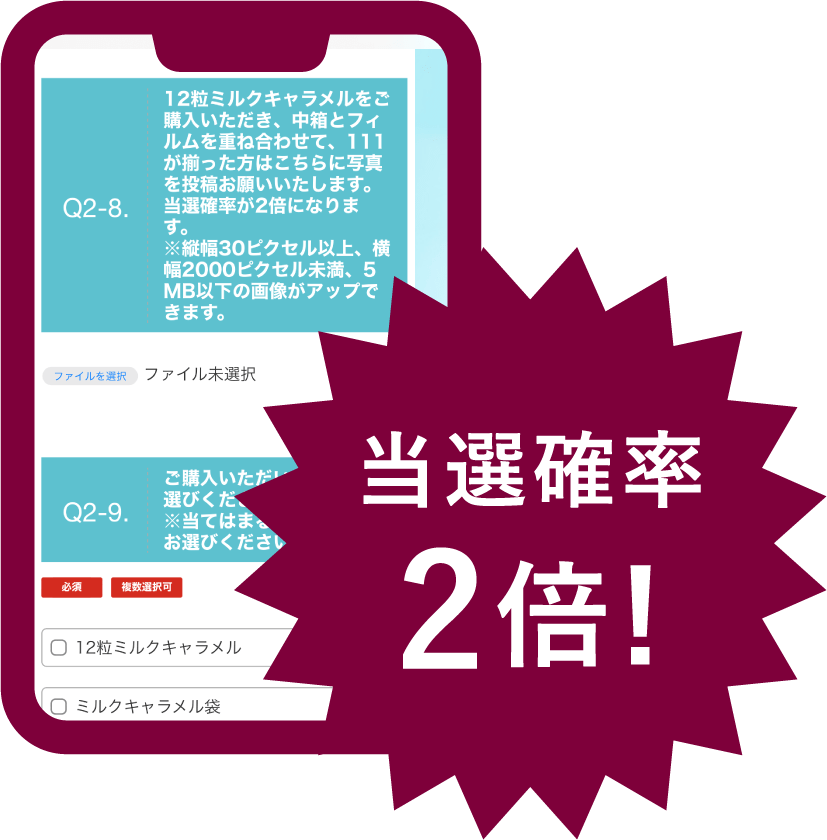 当選確率2倍!