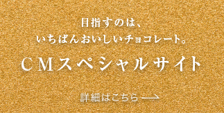 目指すのは、いちばんおいしいチョコレート。CMスペシャルサイト　詳細はこちら→