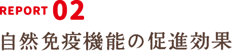 REPORT02：自然免疫機能の促進効果