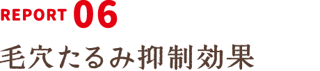 REPORT06：毛穴たるみ抑制効果