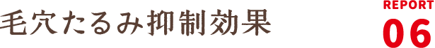 REPORT06：毛穴たるみ抑制効果