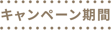 キャンペーン期間