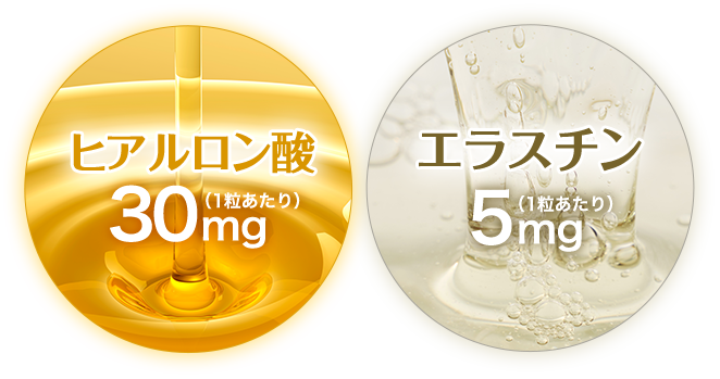ヒアルロン酸、エラスチン配合