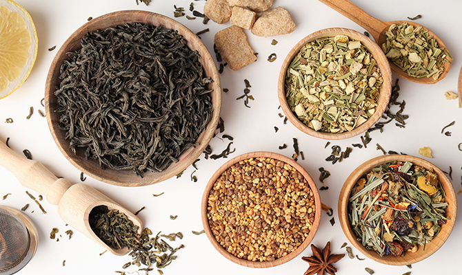 さまざまな種類のハーブ