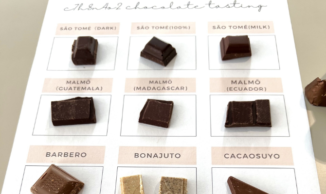 チョコレートテイスティング会のチョコレート