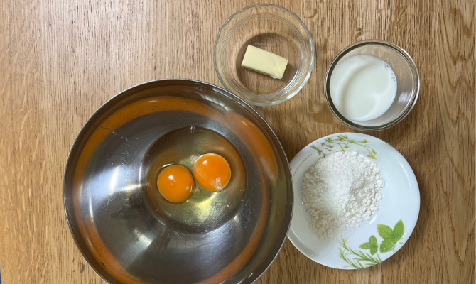 ポップオーバーの材料