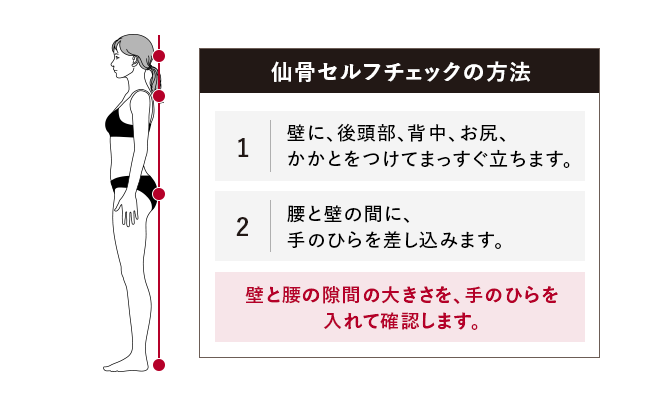 仙骨セルフチェックの方法