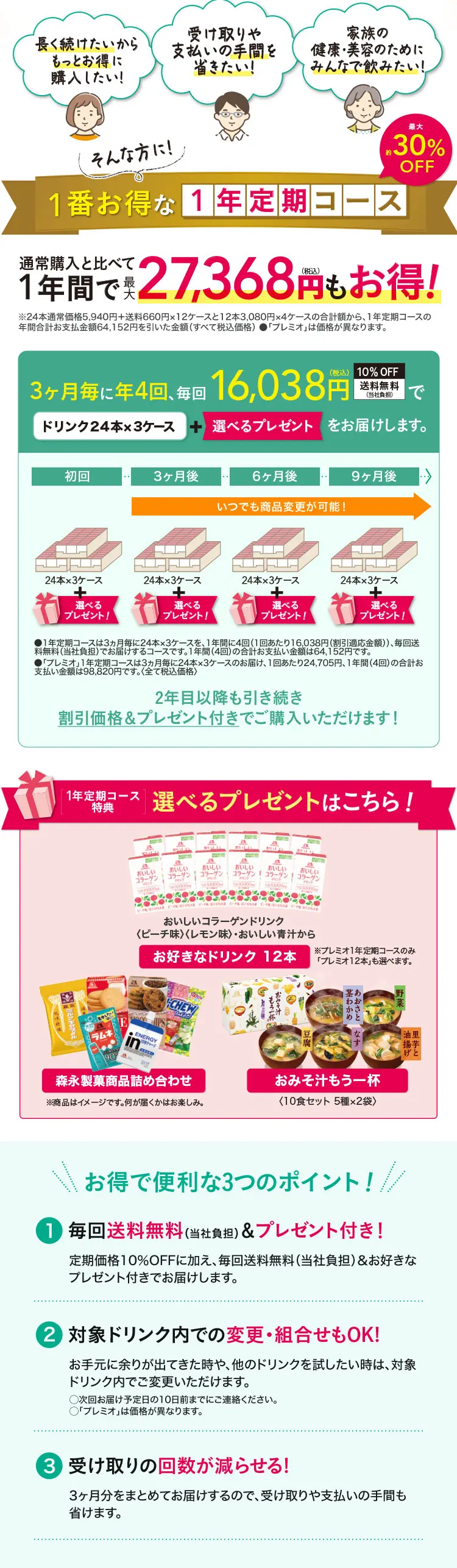 一番お得な1年定期コース