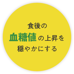 食後の血糖値の上昇を穏やかにする