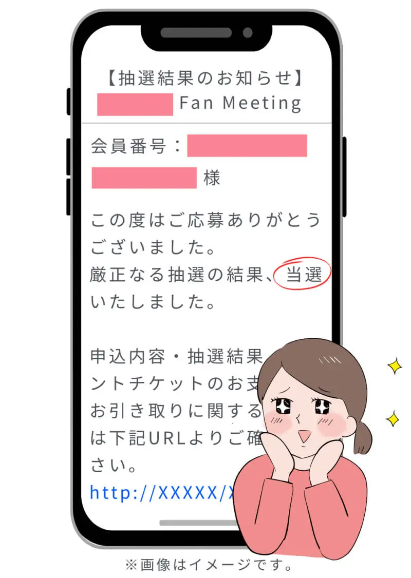 抽選結果のお知らせ