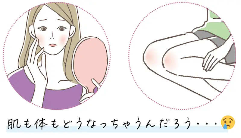 肌も体もどうなっちゃうんだろう・・・