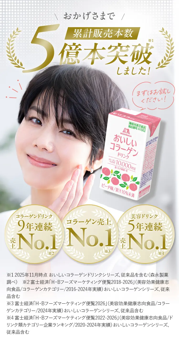 おかげさまで累計販売本数4億本突破しました！