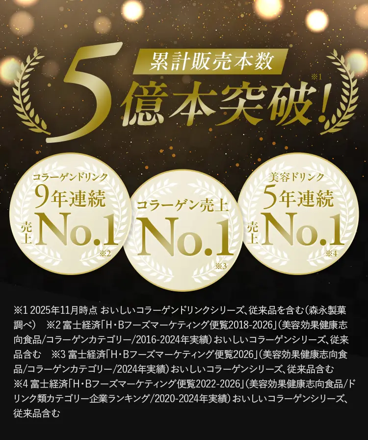 累計販売本数4億本突破！