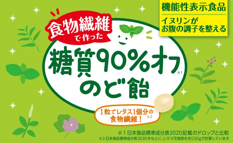 糖質90％オフのど飴