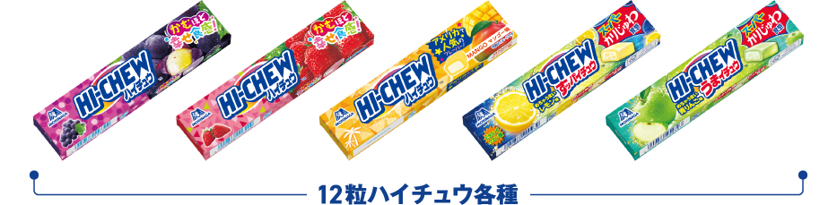 12粒ハイチュウ各種