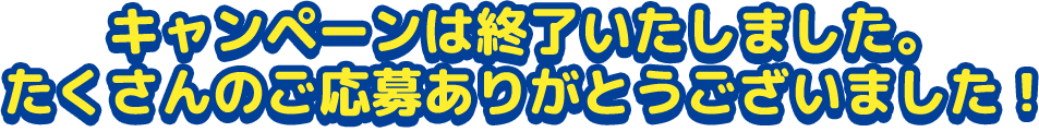 キャンペーンは終了いたしました。たくさんのご応募ありがとうございました!