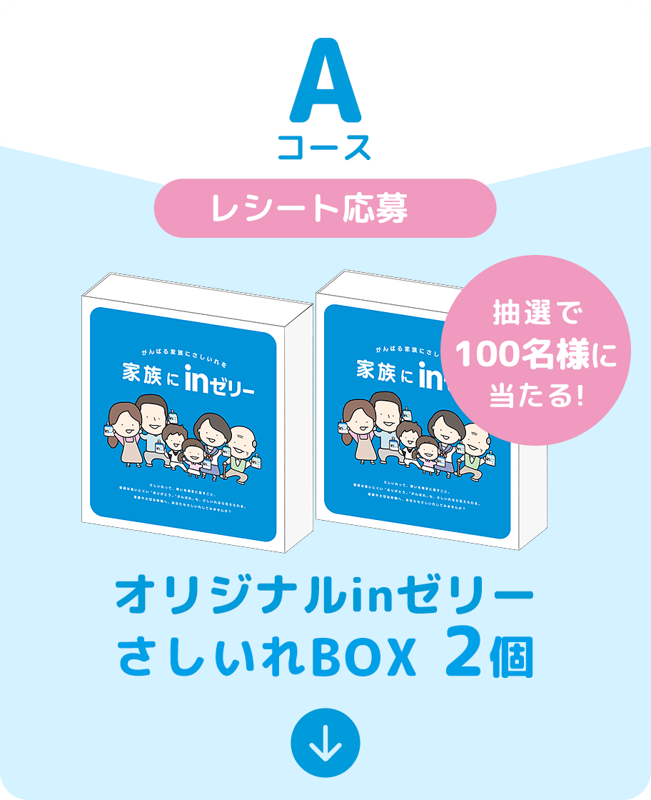 Aコース レシート応募 抽選で100名様に当たる！プレゼント内容 オリジナルinゼリー さしいれBOX 2個