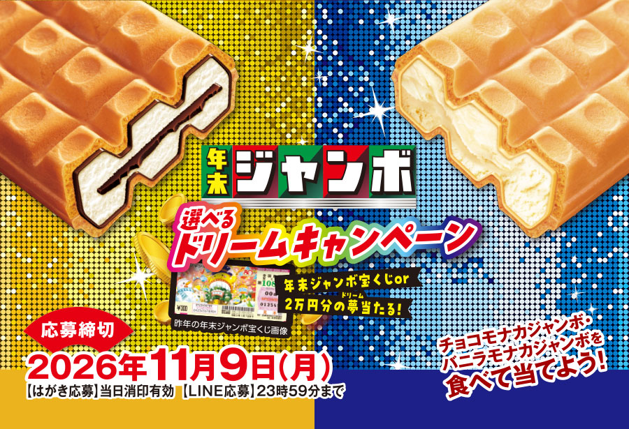 年末ジャンボ選べるドリームキャンペーン|森永製菓株式会社