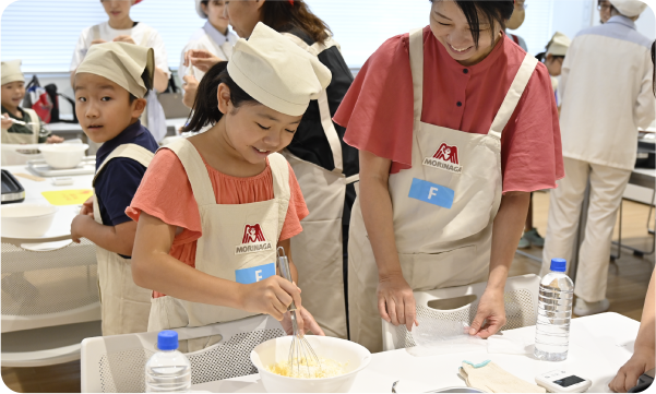 親子でホットケーキ作り