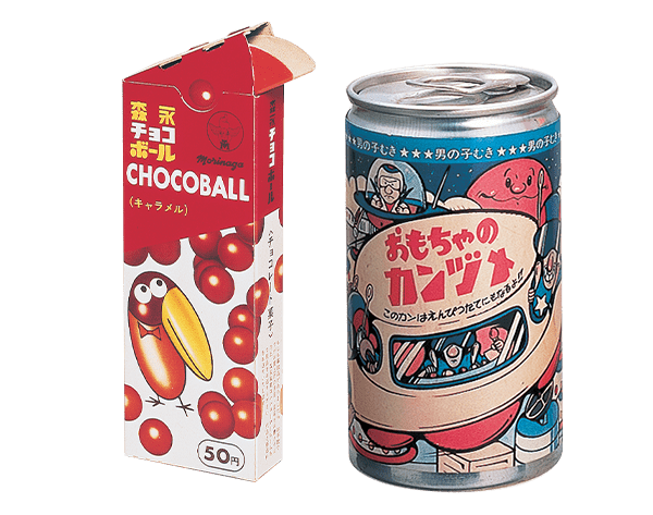 【キョロちゃん】25年前のお菓子チョコボール・当たりおもちゃの缶詰め【レトロ】