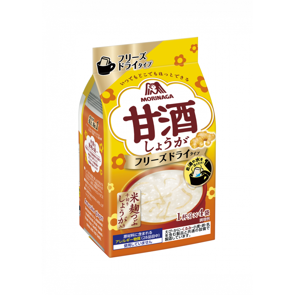 商品写真：甘酒＜しょうが＞フリーズドライ４袋入