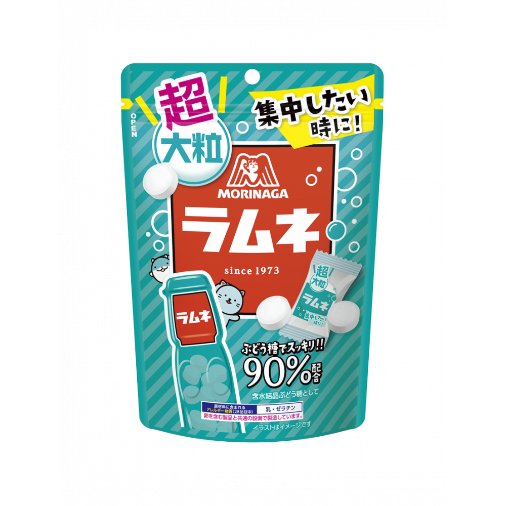 森永 大粒ラムネ×80個 大粒ラムネ＜強炭酸シュワソーダ＞ | キャンディ | 菓子 | 森永