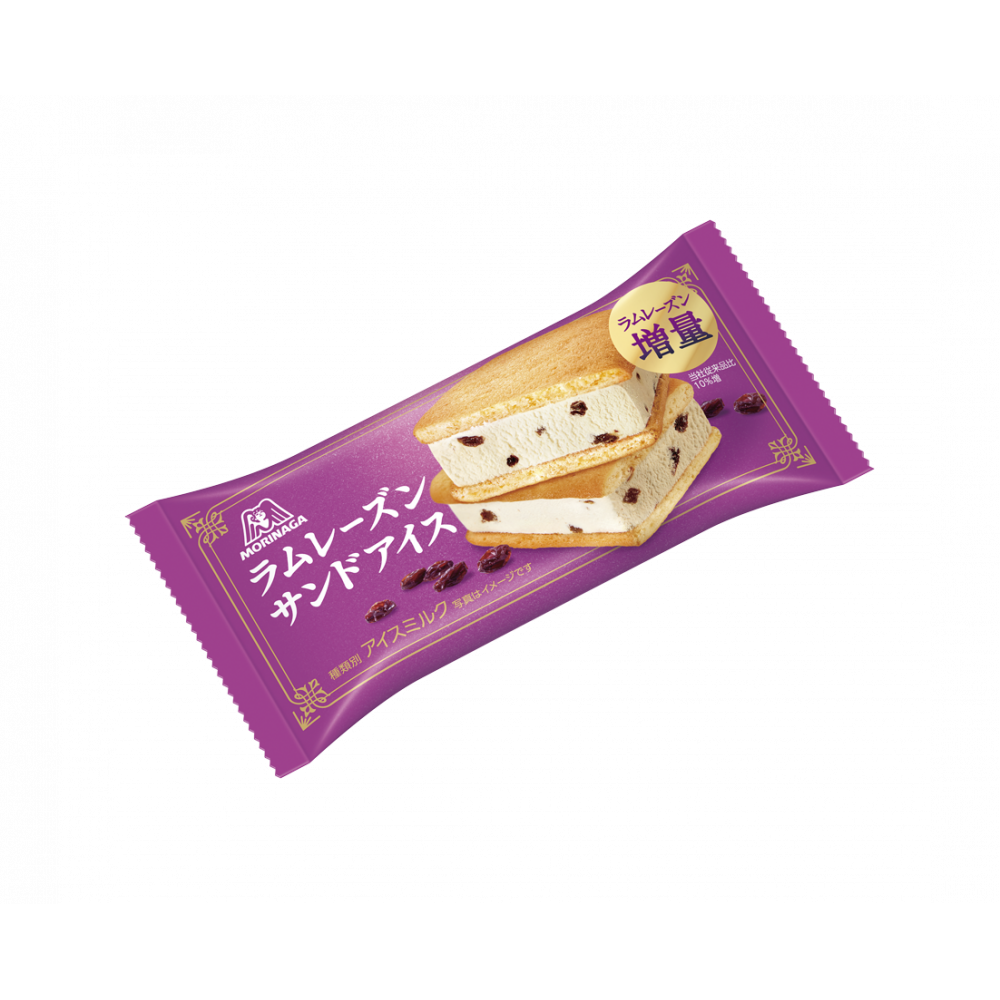 商品写真：ラムレーズンサンドアイス