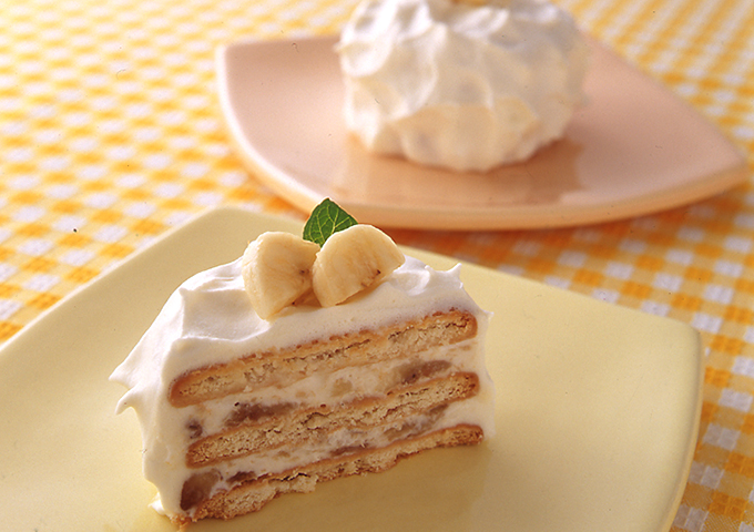マリーのバナナムースケーキ 天使のお菓子レシピ 森永製菓株式会社