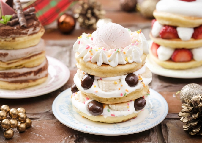 チョコボールとバナナのクリスマスミニケーキ 天使のお菓子レシピ 森永製菓株式会社