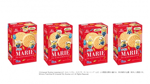 マリービスケットサンドアイス ミニオン ミニオンがデザインされた マリービスケットサンドアイス が登場 9月6日 月 より新発売 21年 ニュースリリース 森永製菓