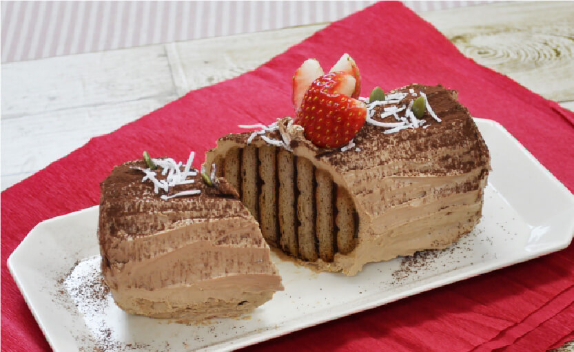 （ガナッシュバージョン）マリーのストライプケーキ