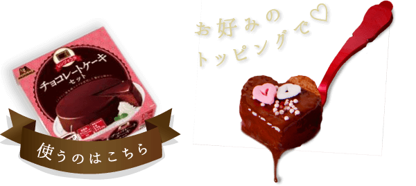 お好みのトッピングで【使うのはこちら】チョコレートケーキセット